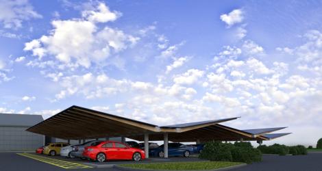 Europe's first solar car park with carbon-friendly construction to open for public use